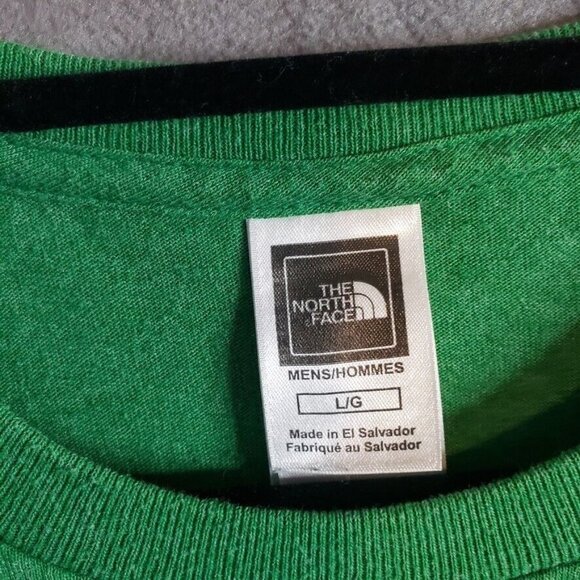The North Face Mens Sz L Green Graphic T shirt Big Logo  Crew Neck Outdoor Tee - Picture 3 of 11